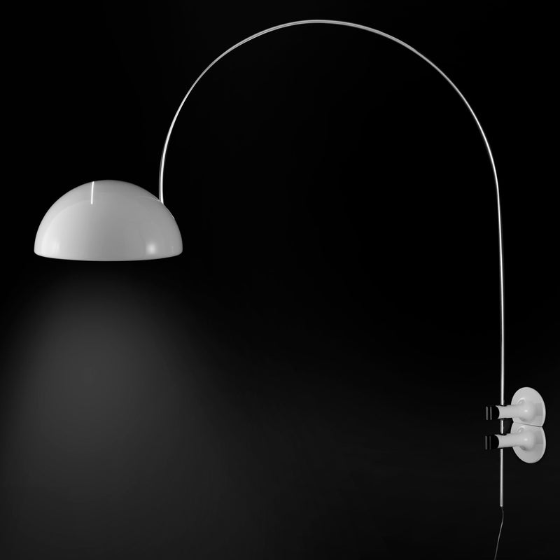 Coupé Arched Wall Lamp - Oluce - Wall Sconces - White - HORNE