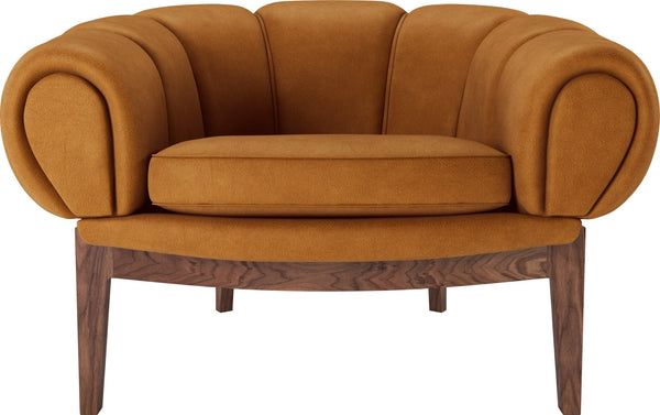 Croissant Lounge Chair - Gubi - Chairs - Solid Oiled Oak - Hallingdal 65 - 0173 - HORNE