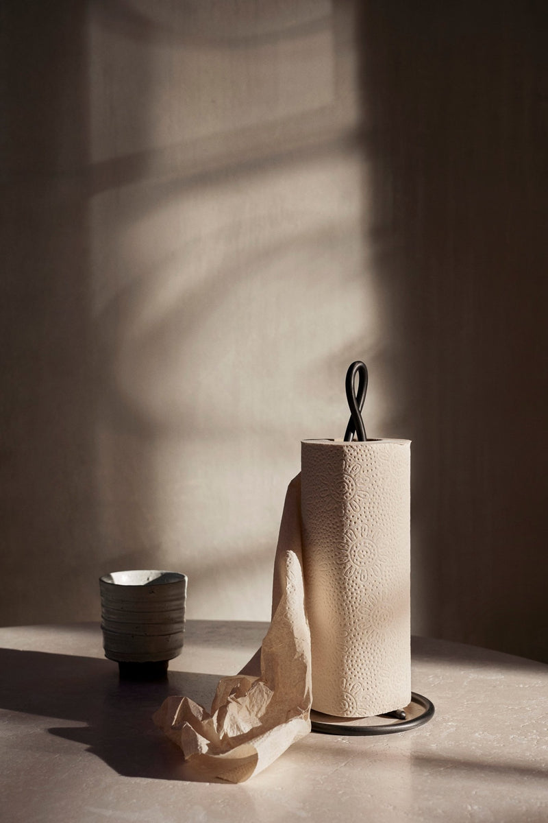 Curvature Paper Towel Holder - Ferm Living - Kitchen & Dining - Brass - HORNE