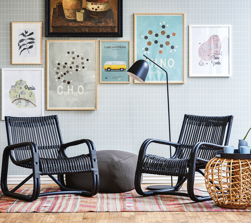 Curve Indoor Lounge Chair - Cane Line - Chairs - Black - HORNE