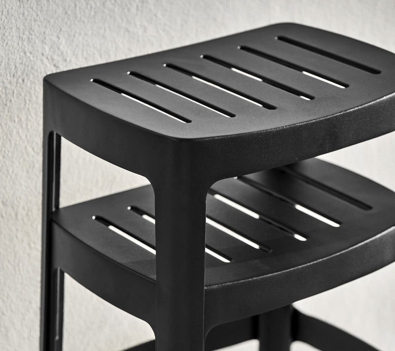 Cut Bar Stool High - Cane Line - Outdoor Furniture - Black - HORNE