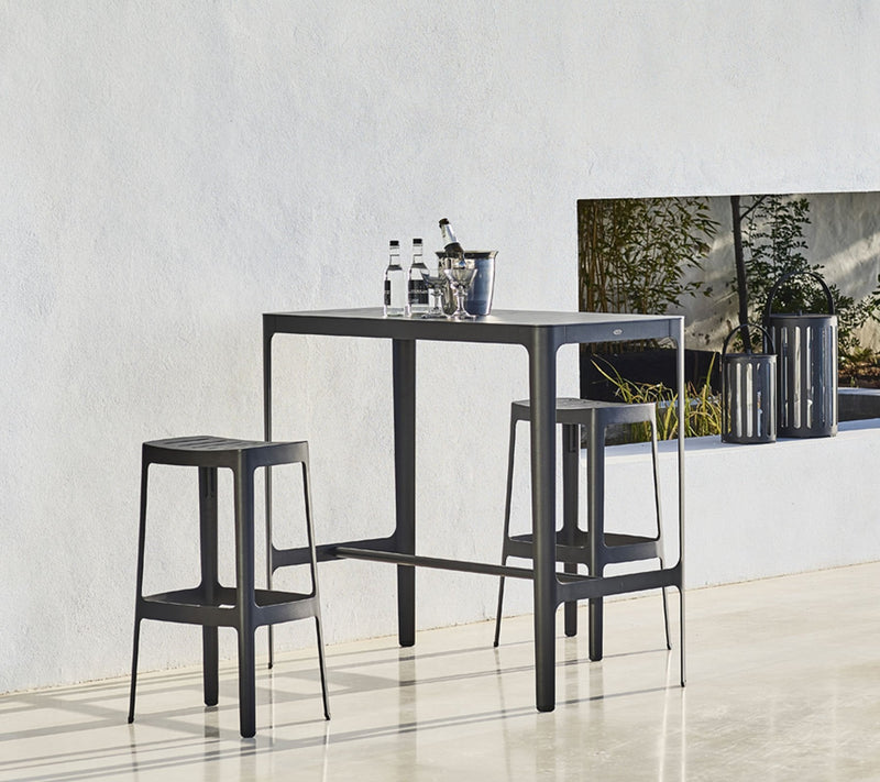 Cut Bar Stool High - Cane Line - Outdoor Furniture - Black - HORNE