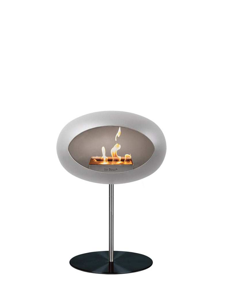 Dome - Steel Low - Le Feu - Fire Pits + Grills - Black Dome - Polished Steel Pole - Polished Steel Plate - HORNE