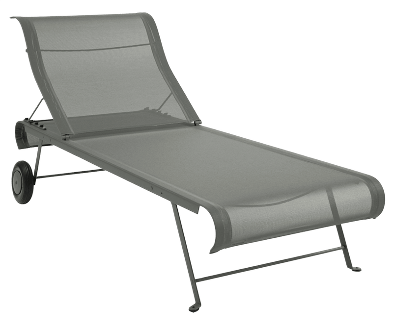 Dune Sunlounger - Stereo Fabric - Fermob - Outdoor Furniture - Clay Grey - HORNE