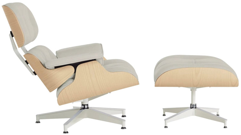 Eames® Lounge Chair and Ottoman - Leather - Herman Miller® - Chairs - Classic - Oiled Walnut - Prone Obsidian - HORNE