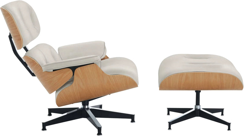 Eames® Lounge Chair and Ottoman - Leather - Herman Miller® - Chairs - Classic - Oiled Walnut - Prone Obsidian - HORNE