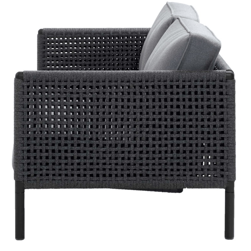 Encore 2 - Seater Sofa - Cane Line - Outdoor Furniture - Lava Grey/Dark Grey - HORNE