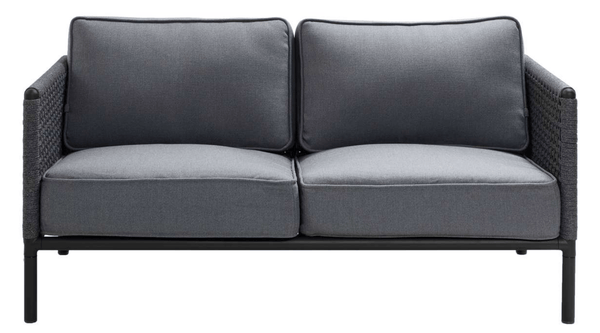 Encore 2 - Seater Sofa - Cane Line - Outdoor Furniture - Lava Grey/Dark Grey - HORNE