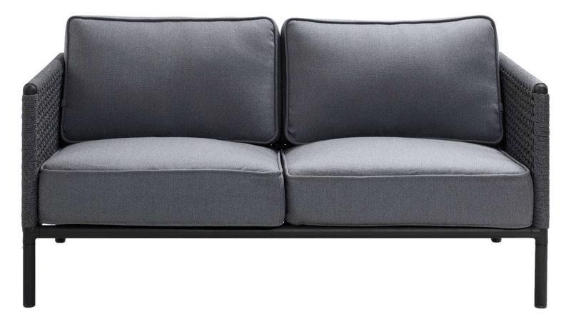 Encore 2 - Seater Sofa - Cane Line - Outdoor Furniture - Lava Grey/Dark Grey - HORNE
