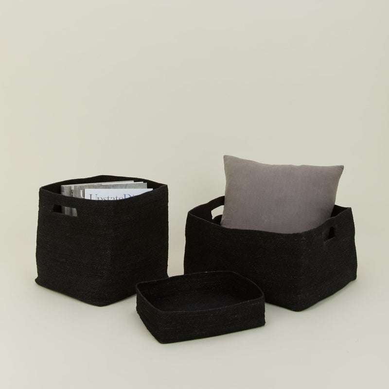 Essential Low Basket - Hawkins New York - Storage + Organization - White - HORNE
