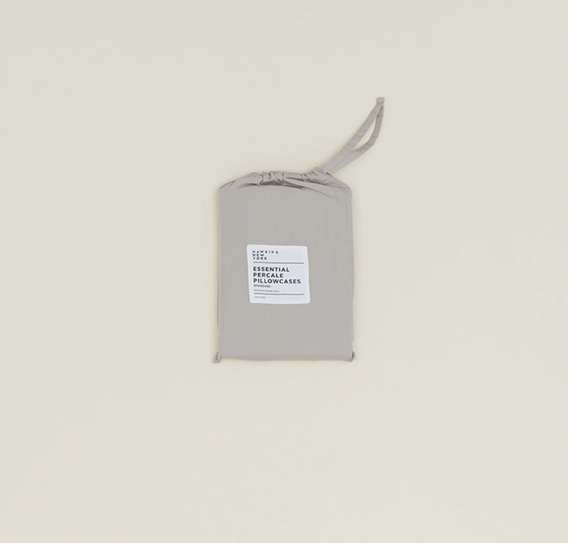 Essential Percale Pillowcase - Hawkins New York - Bedding + Pillows - Standard - White - HORNE