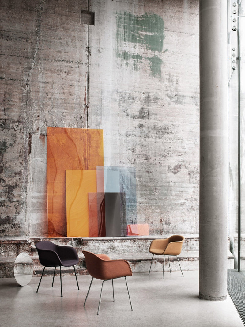 Fiber Armchair - Tube Base - Muuto - Chairs - Black Shell & Black Tube Base - HORNE