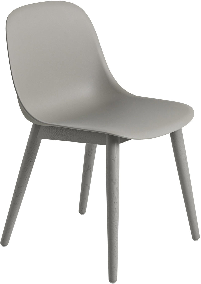 Fiber Side Chair - Wood Base - Muuto - Chairs - Black Shell & Black Base - HORNE