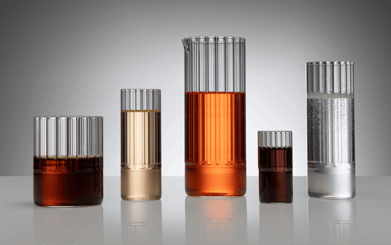 Elegant, modern champagne flute set by Fferrone Design