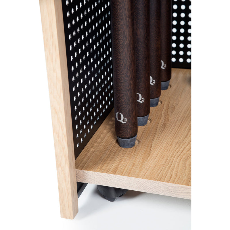 Floor Cue Rack for Diagonal Pool Table - RS Barcelona - Games + Recreation - White - Iroko - HORNE