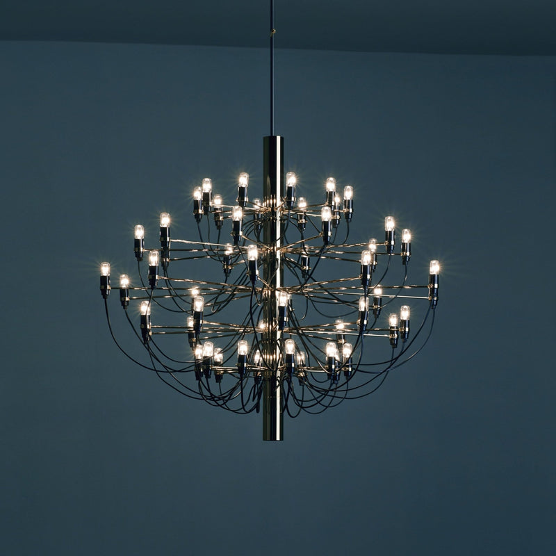 Flos 2097 Industrial Chandelier - Flos - Chandeliers - 50 Bulb - Matte Black - Not UL Certified - HORNE