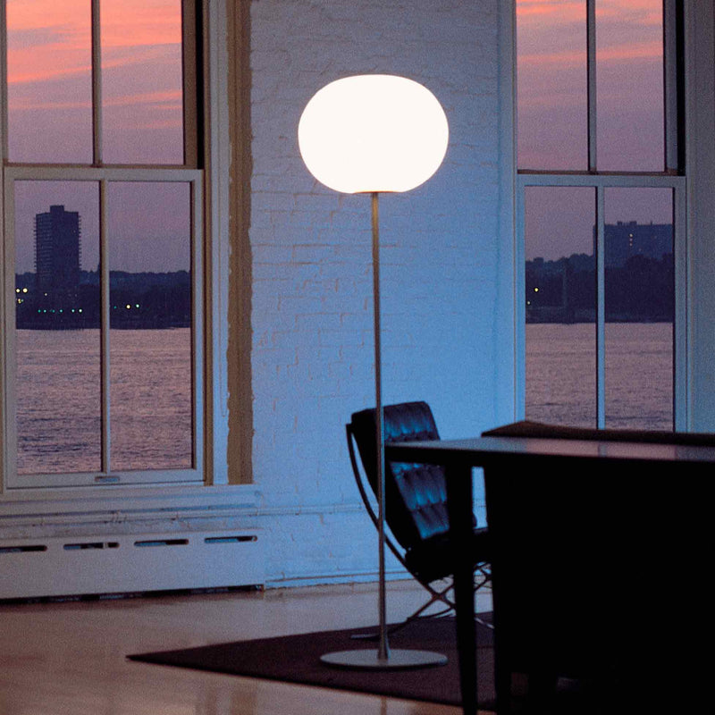 Flos Glo - Ball Dimmable Floor Lamp - Medium/F2 - Flos - Floor Lamps - Matte Black - F2: 68.89