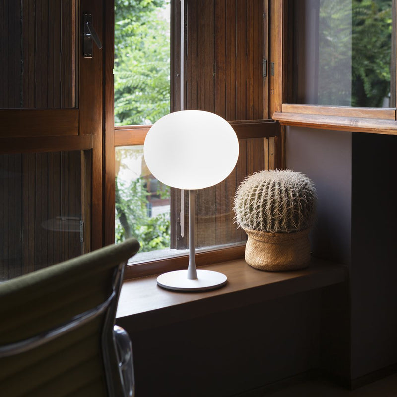 Flos Glo - Ball Modern Dimmable Table Lamp - Flos - Table + Task - Silver - T1 - 13