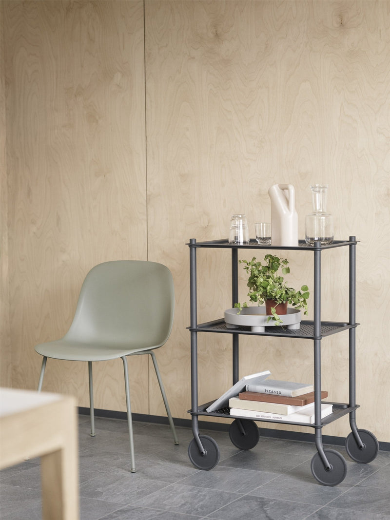 Flow Trolley - 3 Layer - Muuto - Trolleys + Carts - Blue - Grey - HORNE