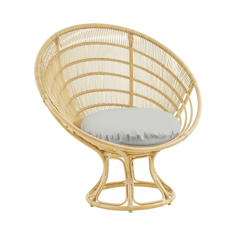 Franco Albini Luna Sun Chair - Exterior - Sika Design - Outdoor Furniture - Dove White - Tempotest White Canvas - HORNE