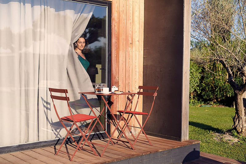 French Bistro Folding Chair - Set of 2 - Fermob - Outdoor Furniture - Acapulco Blue - HORNE