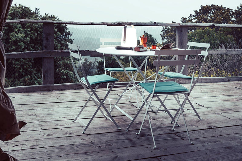French Bistro Folding Chair - Set of 2 - Fermob - Outdoor Furniture - Acapulco Blue - HORNE