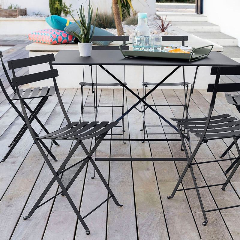 French Bistro Folding Chair - Set of 2 - Fermob - Outdoor Furniture - Acapulco Blue - HORNE