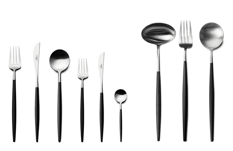Goa Cutlery - Brushed Steel - 5pc Set - Cutipol Flatware + Serving Pieces - HORNE