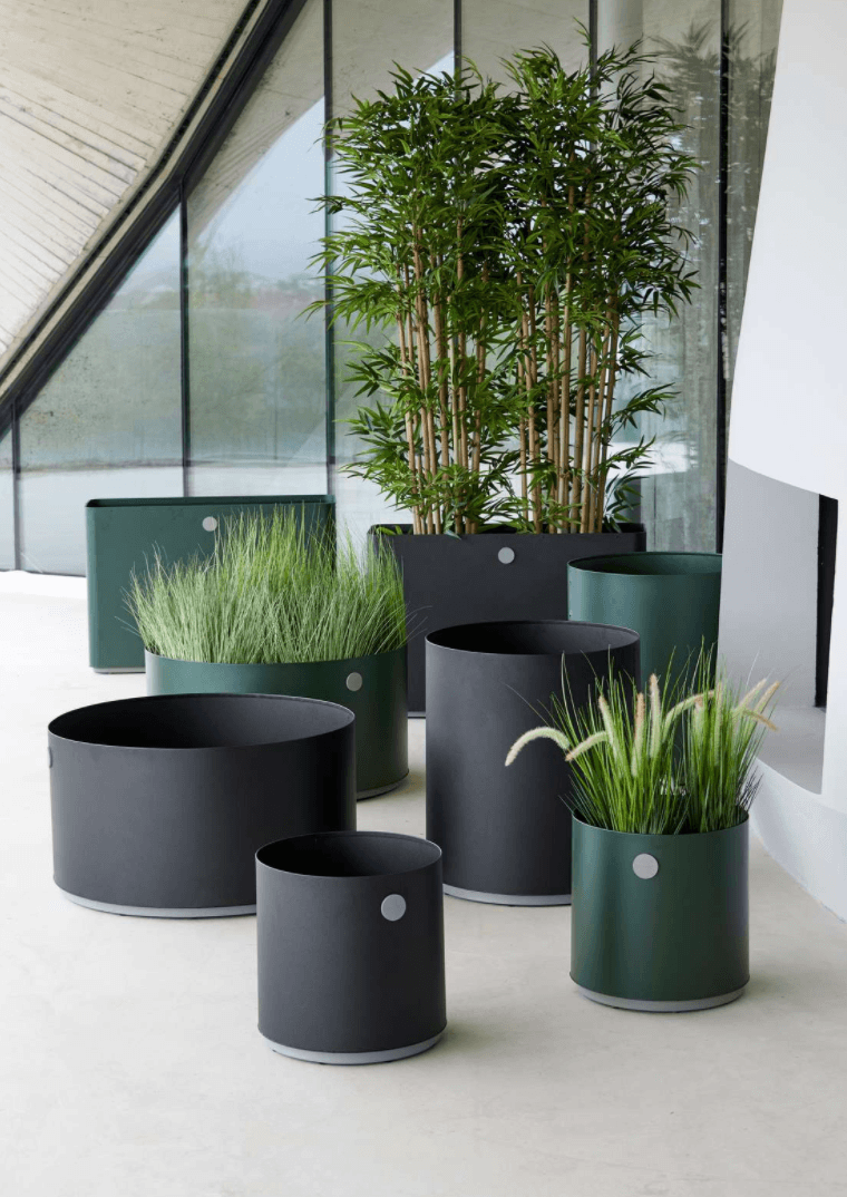Grow Planter - Rectangular - Cane Line - Planters - Dark Green/Taupe - HORNE