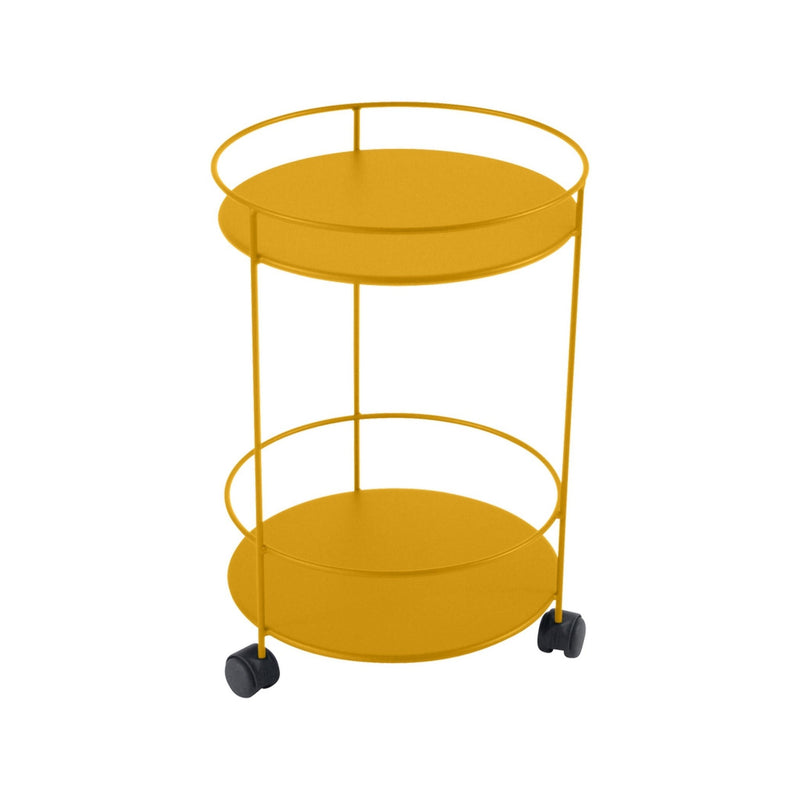 Guinguette Side Table with Wheels - Fermob - Outdoor Furniture - Acapulco Blue - HORNE