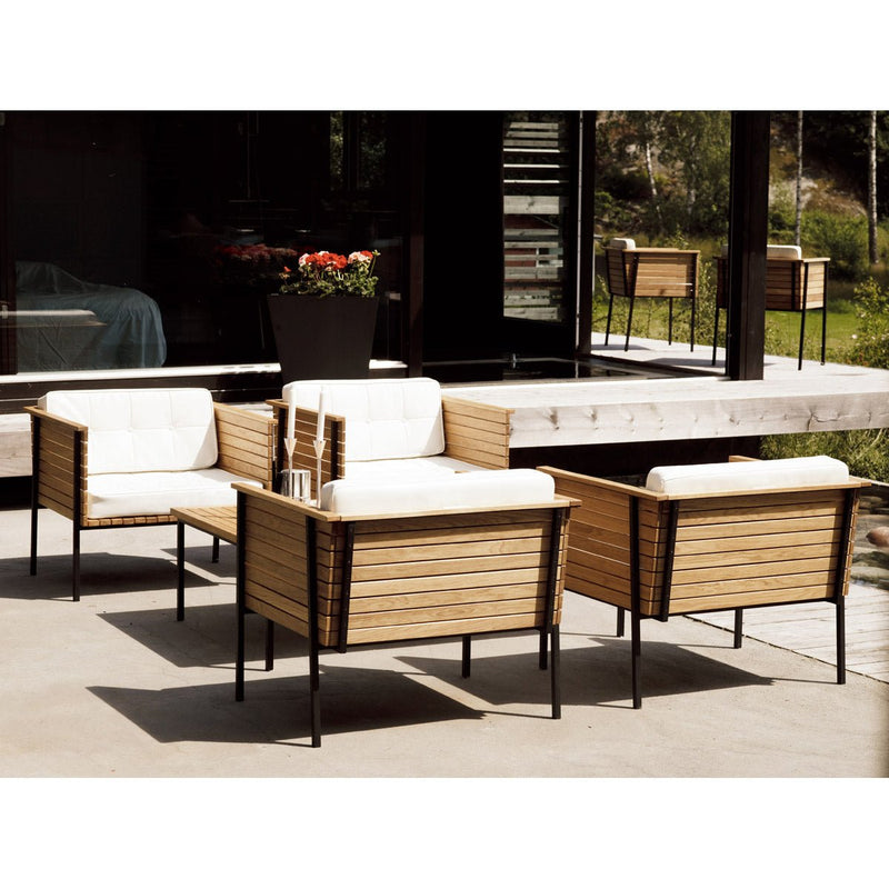 Haringe Lounge Chair - Skargaarden - Outdoor Furniture - Black Stainless Steel - Nature Grey - HORNE