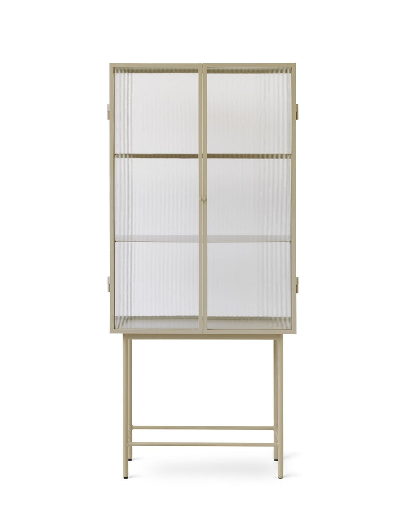Haze Vitrine - Reeded Glass - Ferm Living - Storage + Organization - Black - HORNE