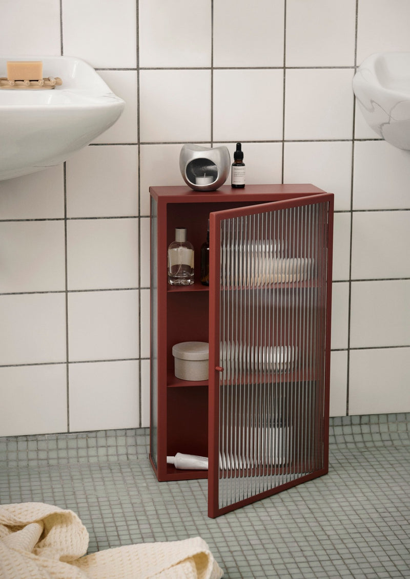 Haze Wall Cabinet - Ferm Living - Storage + Organization - Black - Reeded - HORNE