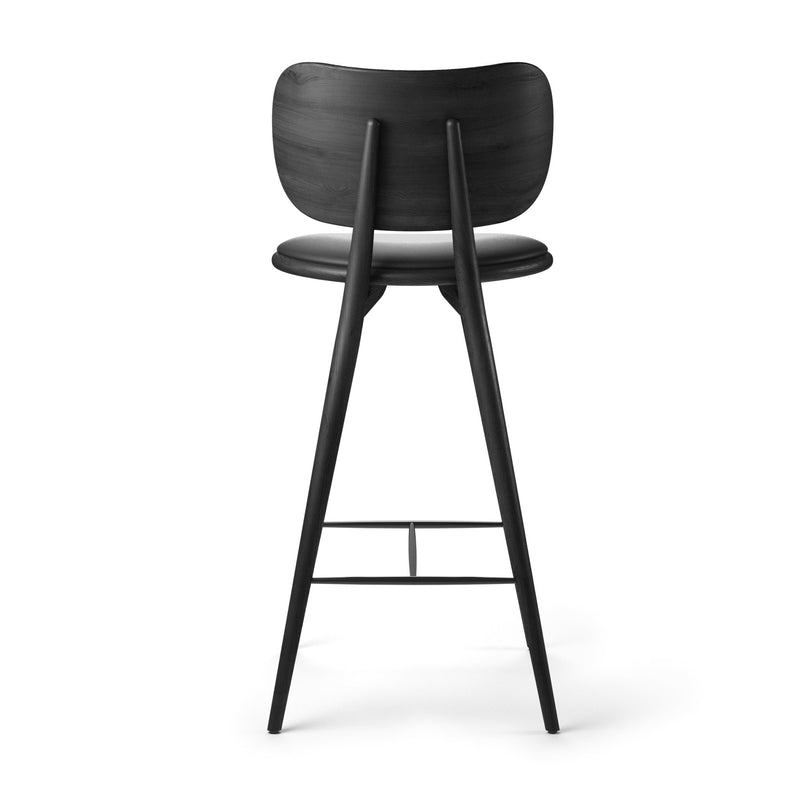High Stool With Back Rest - Mater - Stools + Benches + Ottomans - Natural Matt Oak - 40.2