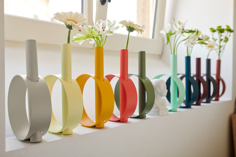 Ios Single Stem Vase - Fermob - Vases - Acapulco Blue - HORNE
