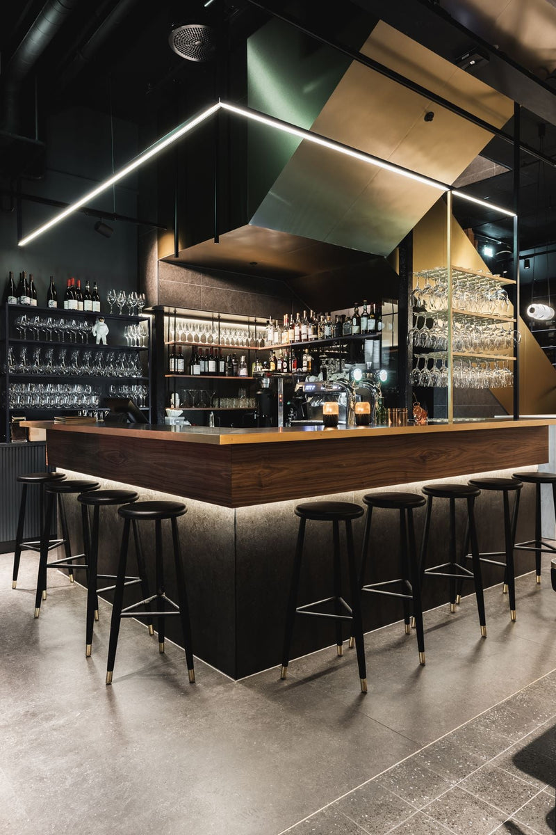 Jaer Bar Stool - Eikund - Stools + Benches + Ottomans - Bar Height - White Oiled Oak - HORNE