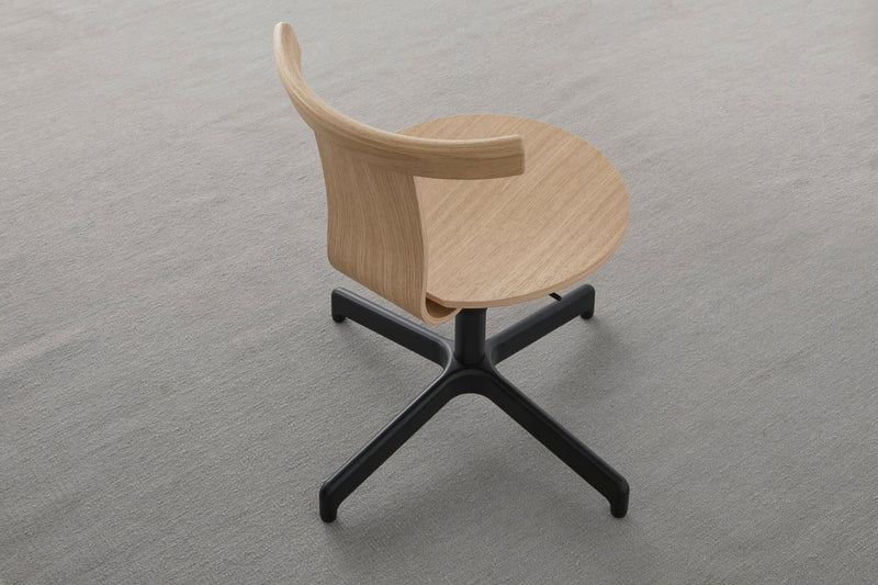 Jiro Swivel Chair - Resident - Chairs - Black With Black Base - HORNE