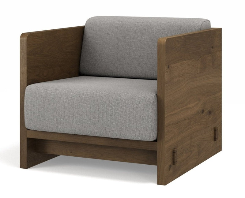 Karm Lounge Chair - BRDR. Kruger - Chairs - Fumed Oak - Hallingdal Grey 0113 - HORNE