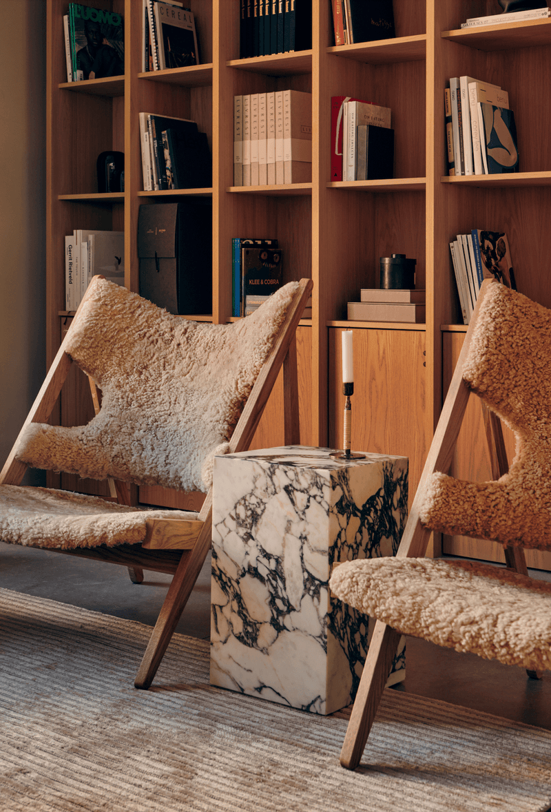HORNE Sheepskin Knitting Lounge Chair