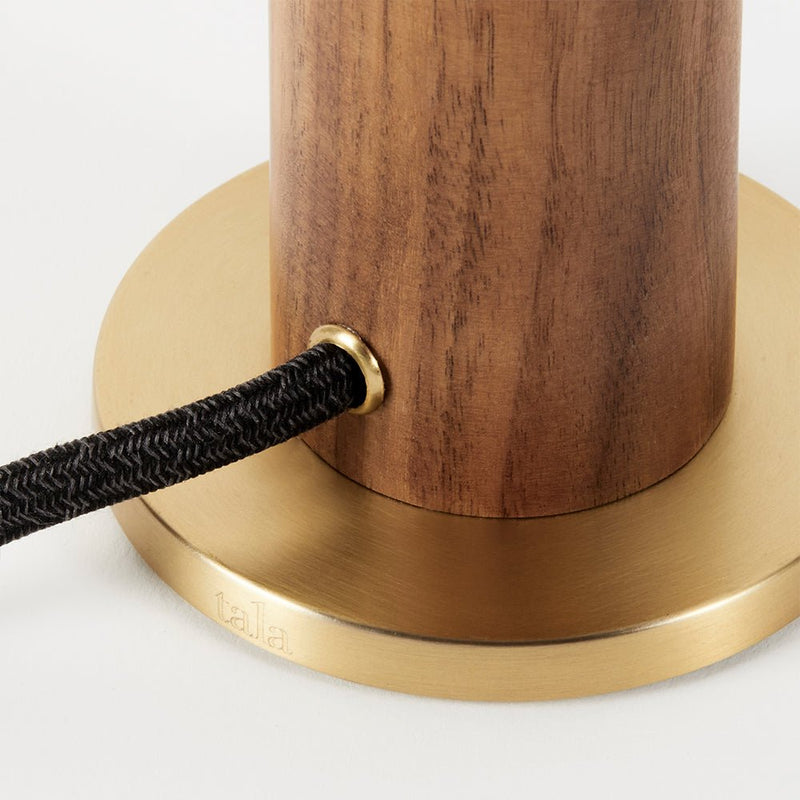 Knuckle Table Lamp - Tala - Oak - w/ Sphere IV Bulb - HORNE