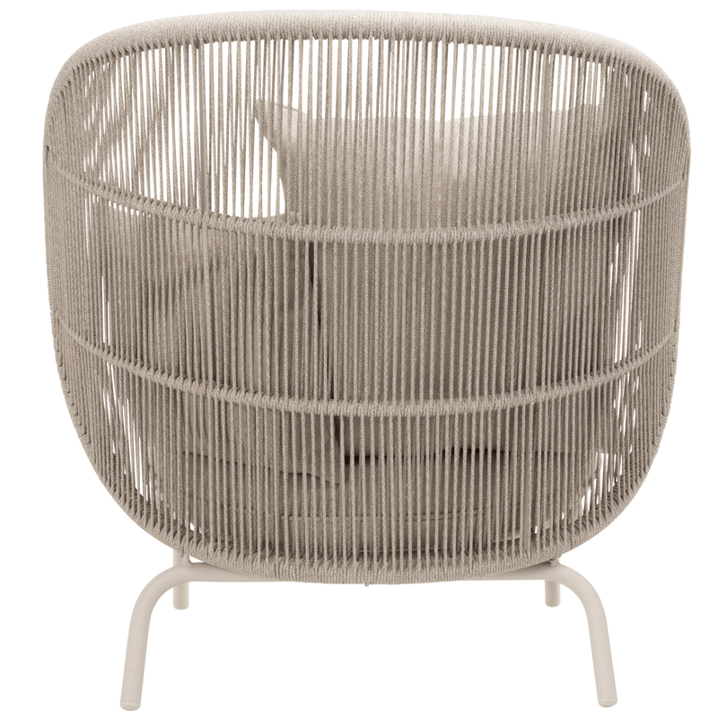 Kodo Cocoon Chair - Vincent Sheppard - Outdoor Furniture - Fossil Grey - Olive Green & Blush - HORNE