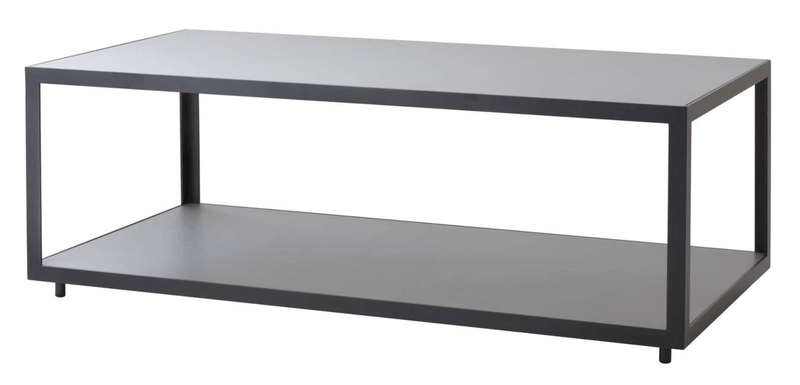 Level Coffee Table - Rectangular - Cane Line - Outdoor Furniture - Lava Grey - Teak - HORNE