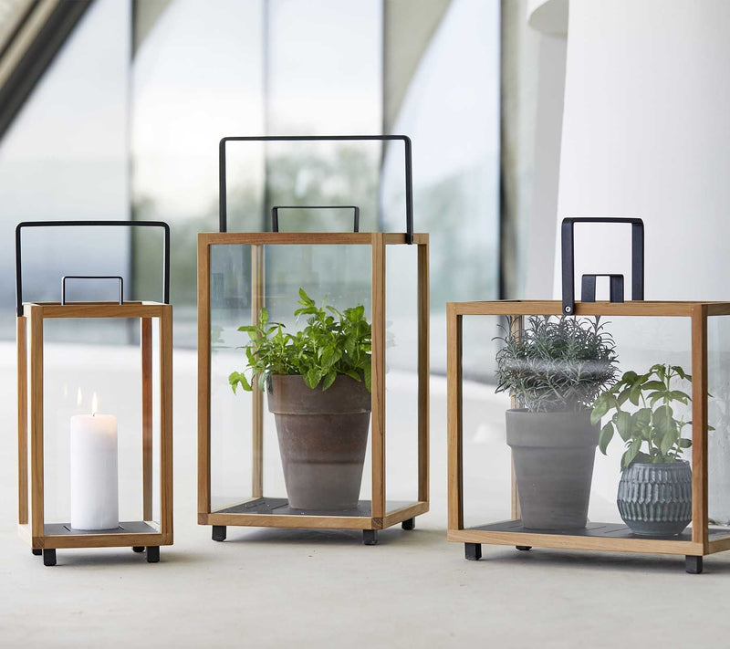 Lighthouse Lanterns - Teak - Cane Line - Candle Holders - Small - HORNE