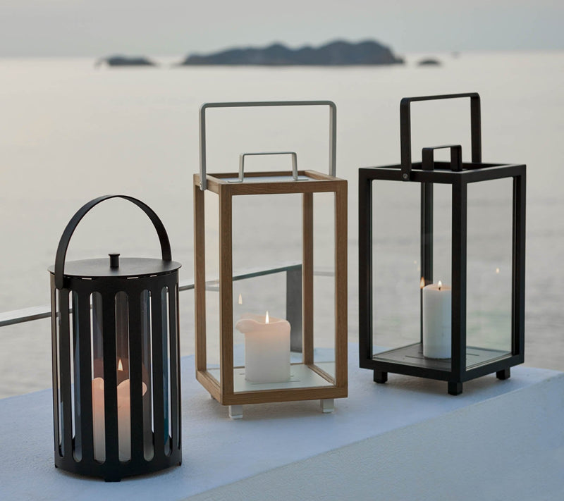 Lighthouse Lanterns - Teak - Cane Line - Candle Holders - Small - HORNE