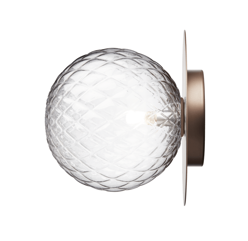 Liila 1 Wall Sconce - Large - Nuura - Wall Sconces - Nordic Gold/Optic Clear - HORNE