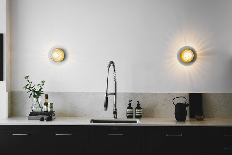 Liila 1 Wall Sconce - Medium - Nuura - Wall Sconces - Nordic Gold/Optic Clear - HORNE