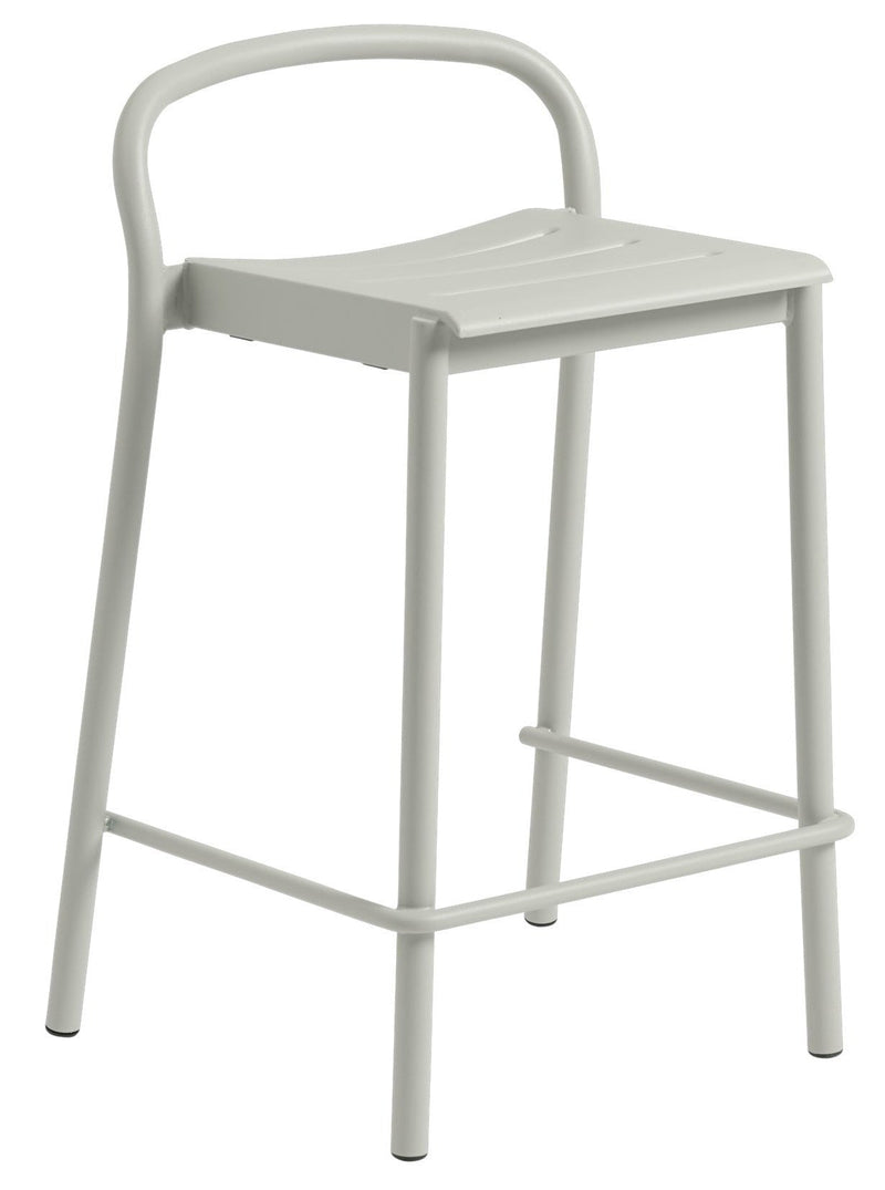 Linear Steel Bar & Counter Stool - Muuto - Stools + Benches + Ottomans - Counter Height - Black - HORNE