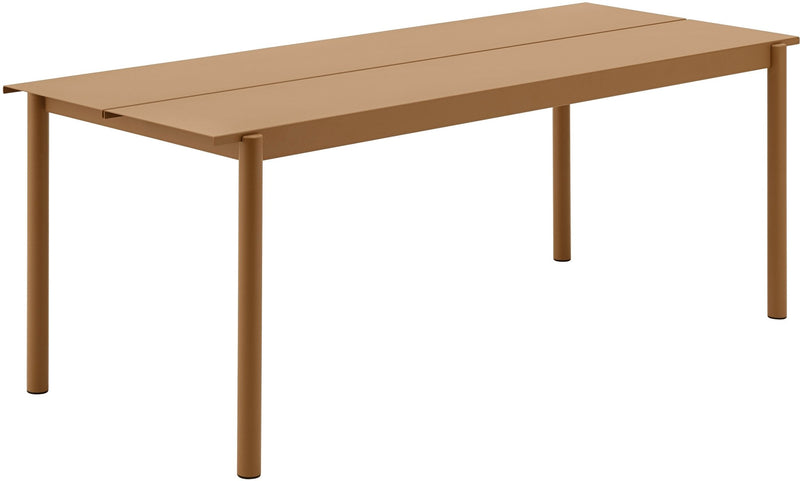 Linear Steel Outdoor Patio Table