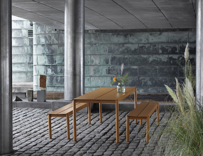Linear Steel Outdoor Patio Table