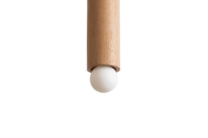 Lodge Cord Pendant - Workstead - Pendants - Small - Hewn Brass - Natural Oak - HORNE